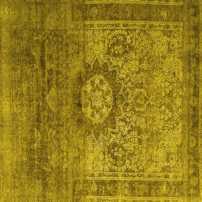 Square Persian Yellow Traditional Rug, tr1850yw