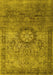 Machine Washable Persian Yellow Traditional Rug, wshtr1850yw