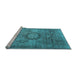 Sideview of Machine Washable Persian Light Blue Traditional Rug, wshtr1850lblu