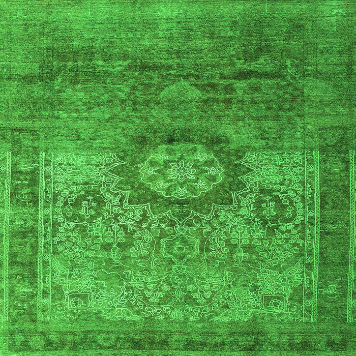 Round Machine Washable Persian Green Traditional Area Rugs, wshtr1850grn