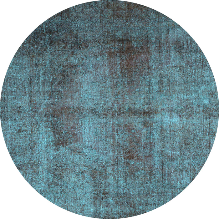 Round Persian Light Blue Traditional Rug, tr1851lblu