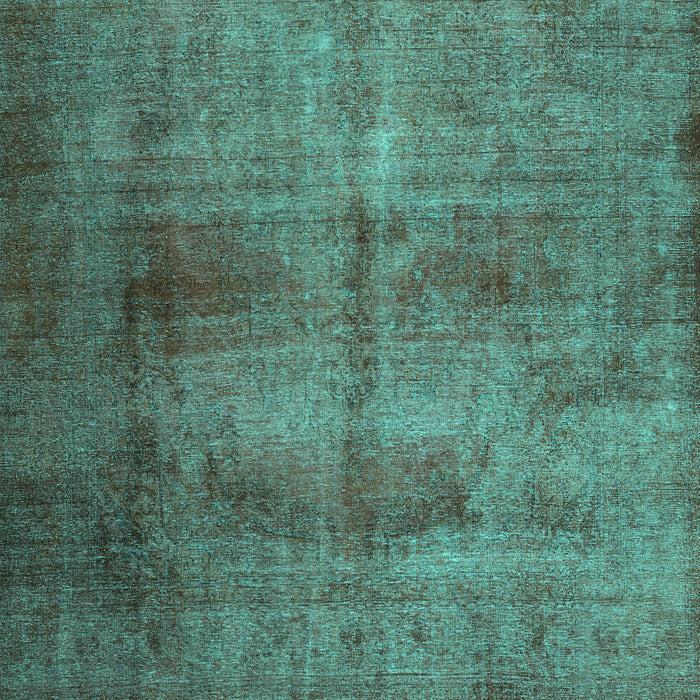 Square Machine Washable Persian Turquoise Traditional Area Rugs, wshtr1851turq