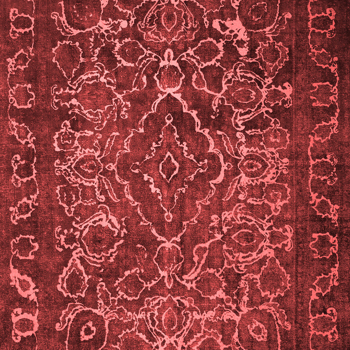 Machine Washable Persian Red Traditional Rug, wshtr1852red