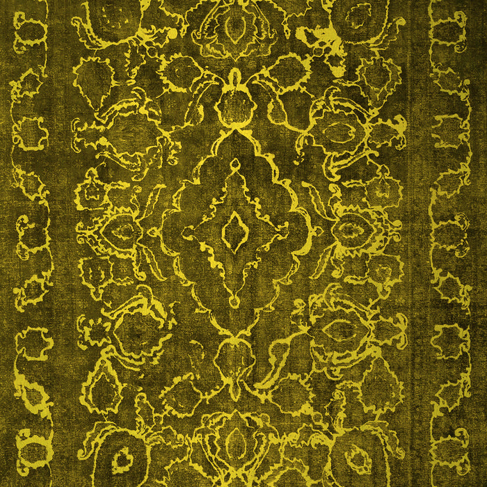 Machine Washable Persian Yellow Traditional Rug, wshtr1852yw