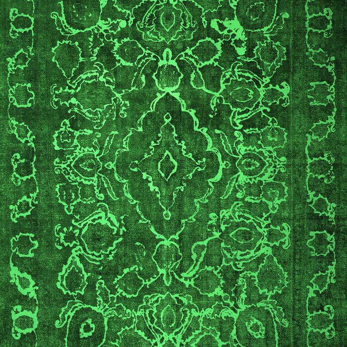 Serging Thickness of Machine Washable Persian Green Traditional Area Rugs, wshtr1852grn