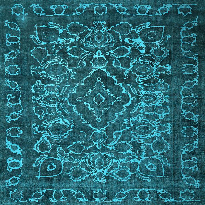Square Machine Washable Persian Light Blue Traditional Rug, wshtr1852lblu