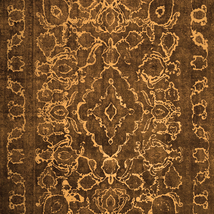 Serging Thickness of Machine Washable Persian Orange Traditional Area Rugs, wshtr1852org