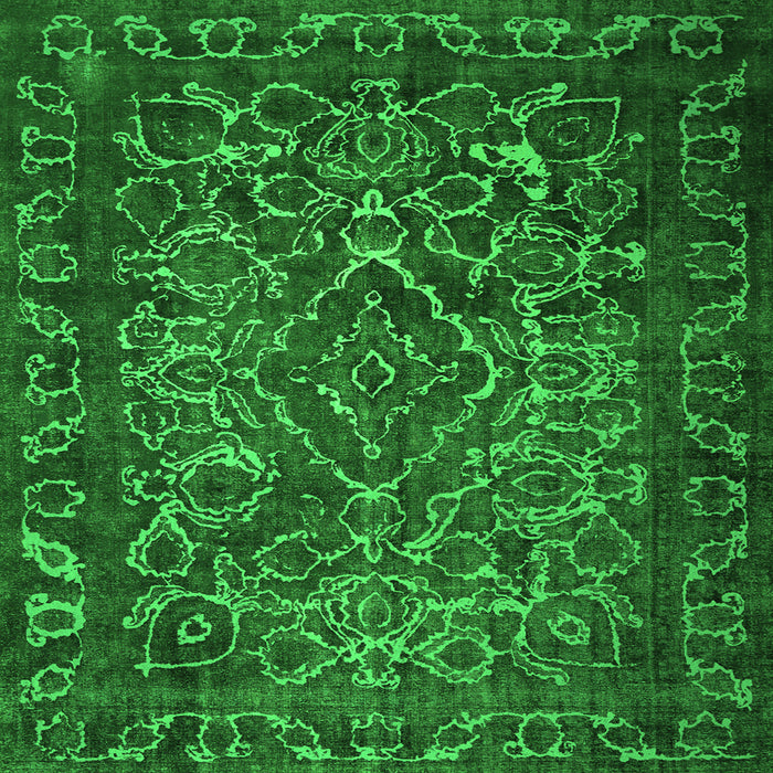 Serging Thickness of Persian Green Traditional Rug, tr1852grn