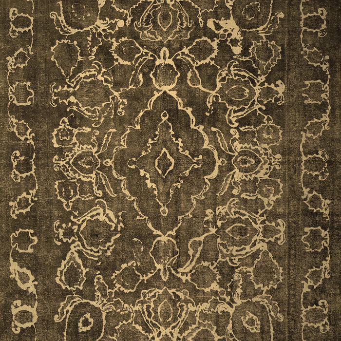 Machine Washable Persian Brown Traditional Rug, wshtr1852brn