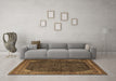 Machine Washable Persian Brown Traditional Rug in a Living Room,, wshtr1853brn