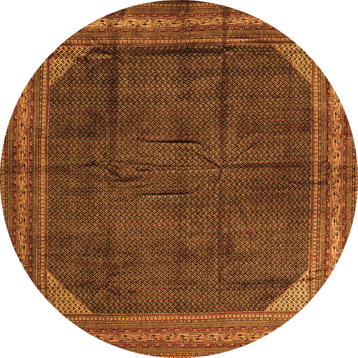 Square Persian Orange Traditional Rug, tr1853org