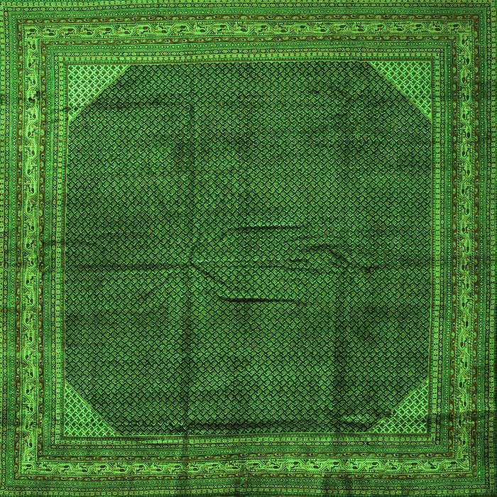 Serging Thickness of Persian Green Traditional Rug, tr1853grn