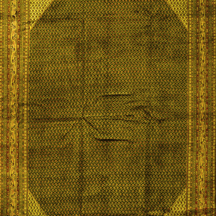 Machine Washable Persian Yellow Traditional Rug, wshtr1853yw