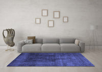 Machine Washable Persian Blue Traditional Rug, wshtr1854blu