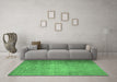 Machine Washable Persian Emerald Green Traditional Area Rugs in a Living Room,, wshtr1855emgrn