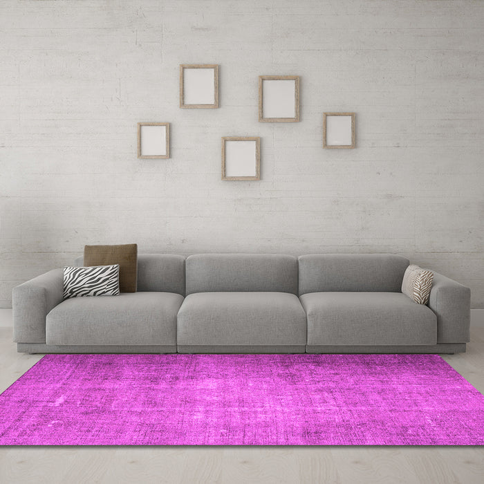 Machine Washable Persian Pink Traditional Rug in a Living Room, wshtr1855pnk