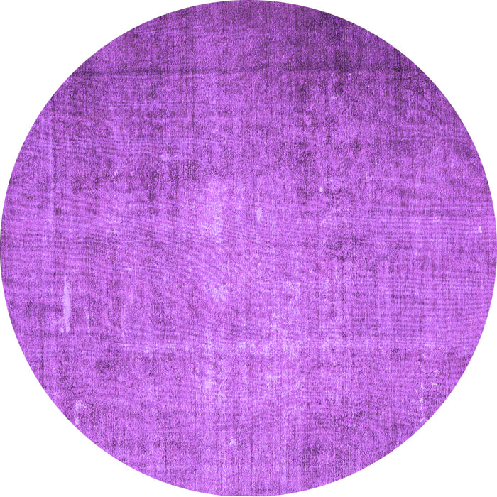Round Machine Washable Persian Purple Traditional Area Rugs, wshtr1855pur