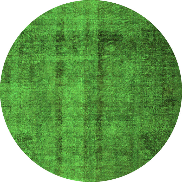 Square Persian Green Traditional Rug, tr1856grn