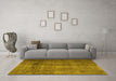 Machine Washable Persian Yellow Traditional Rug in a Living Room, wshtr1856yw