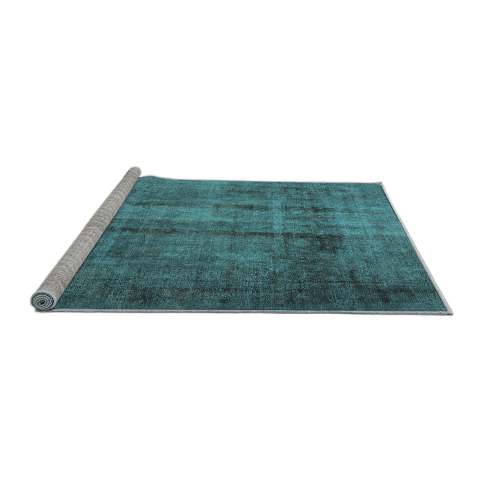 Sideview of Machine Washable Persian Light Blue Traditional Rug, wshtr1856lblu
