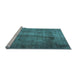 Sideview of Machine Washable Persian Light Blue Traditional Rug, wshtr1856lblu