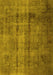 Machine Washable Persian Yellow Traditional Rug, wshtr1856yw
