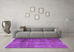 Machine Washable Persian Purple Traditional Area Rugs in a Living Room, wshtr1856pur