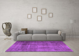 Machine Washable Persian Purple Traditional Area Rugs in a Living Room, wshtr1856pur