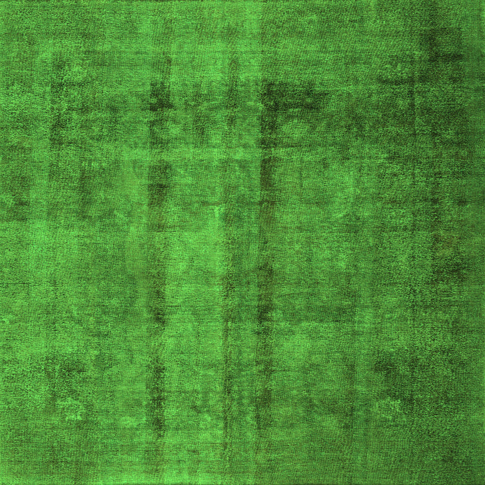 Round Machine Washable Persian Green Traditional Area Rugs, wshtr1856grn