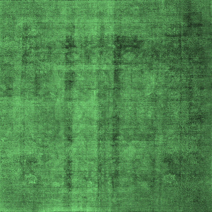 Square Machine Washable Persian Emerald Green Traditional Area Rugs, wshtr1856emgrn