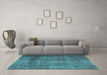 Machine Washable Persian Light Blue Traditional Rug in a Living Room, wshtr1856lblu