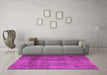 Machine Washable Persian Pink Traditional Rug in a Living Room, wshtr1856pnk