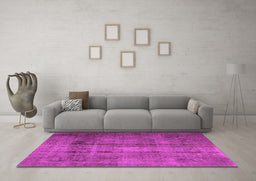 Machine Washable Persian Pink Traditional Rug in a Living Room, wshtr1856pnk