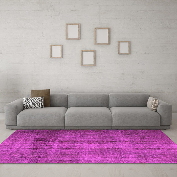 Machine Washable Persian Pink Traditional Rug in a Living Room, wshtr1856pnk