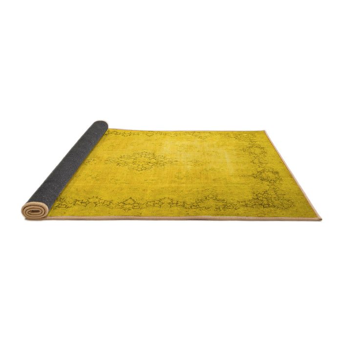 Sideview of Persian Yellow Traditional Rug, tr1857yw