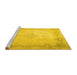 Sideview of Machine Washable Persian Yellow Traditional Rug, wshtr1857yw