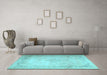 Machine Washable Persian Light Blue Traditional Rug in a Living Room, wshtr1857lblu