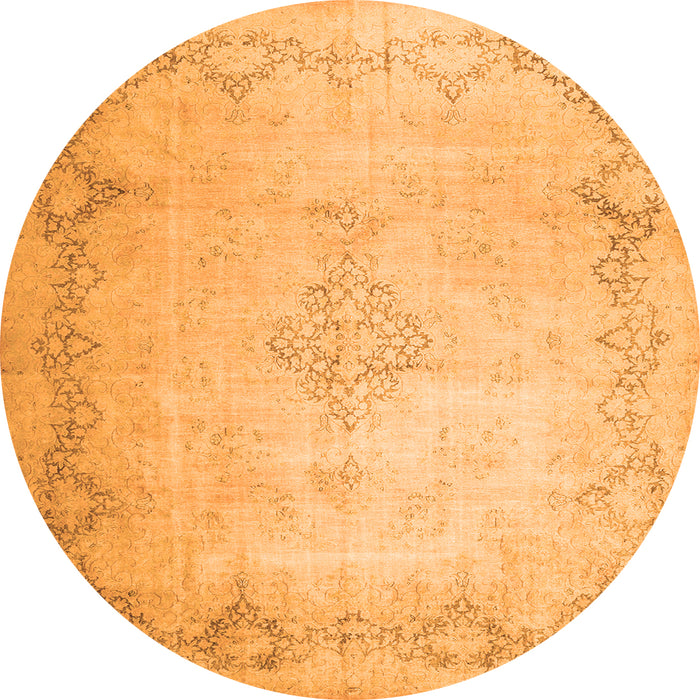 Square Persian Orange Traditional Rug, tr1857org