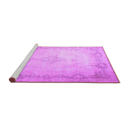 Sideview of Machine Washable Persian Purple Traditional Area Rugs, wshtr1857pur