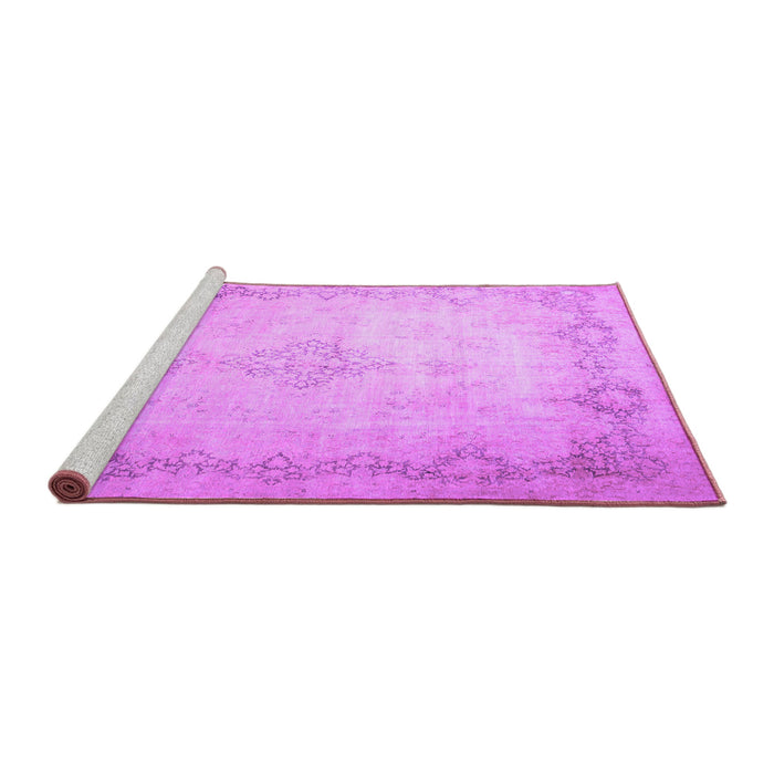 Sideview of Machine Washable Persian Purple Traditional Area Rugs, wshtr1857pur