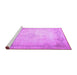 Sideview of Machine Washable Persian Purple Traditional Area Rugs, wshtr1857pur