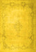 Machine Washable Persian Yellow Traditional Rug, wshtr1857yw