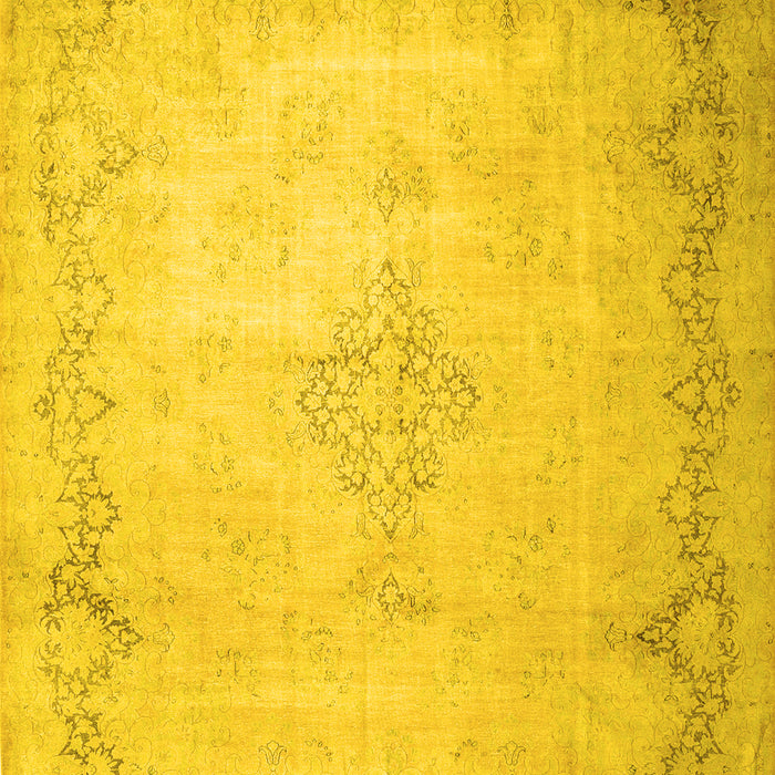 Machine Washable Persian Yellow Traditional Rug, wshtr1857yw
