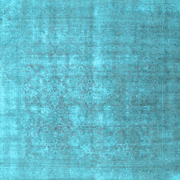 Square Machine Washable Persian Light Blue Traditional Rug, wshtr1858lblu