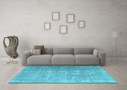 Machine Washable Persian Light Blue Traditional Rug in a Living Room, wshtr1858lblu
