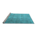 Sideview of Machine Washable Persian Light Blue Traditional Rug, wshtr1858lblu