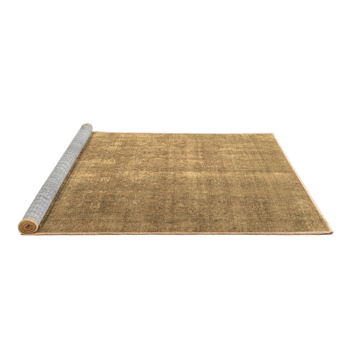 Sideview of Machine Washable Persian Brown Traditional Rug, wshtr1858brn