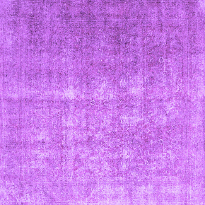 Square Machine Washable Persian Purple Traditional Area Rugs, wshtr1858pur