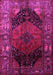 Machine Washable Persian Pink Traditional Rug, wshtr1859pnk