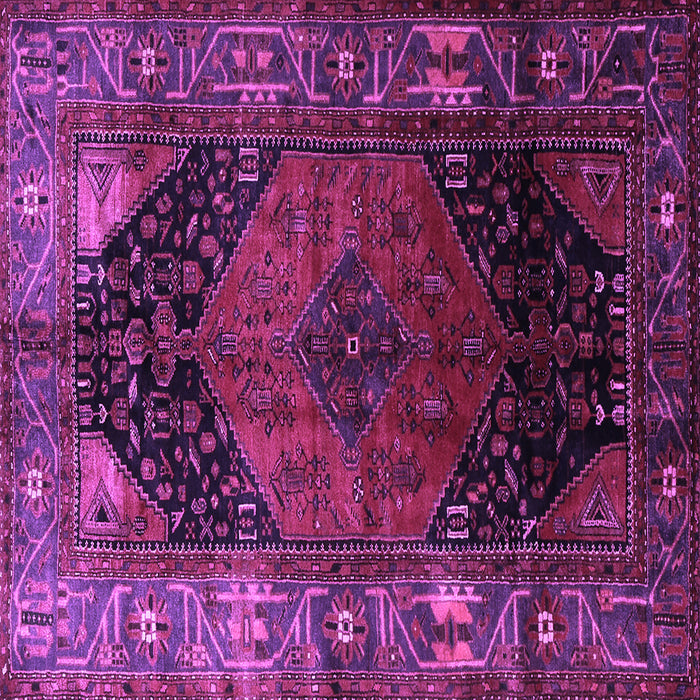 Square Persian Purple Traditional Rug, tr1859pur